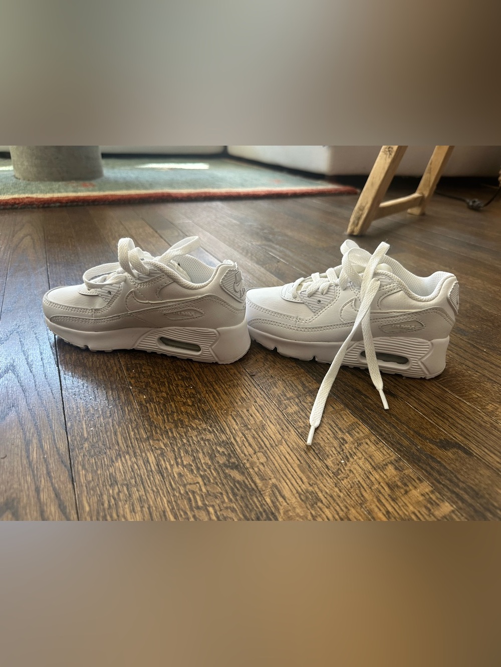 Nike Air Kids White Low-Top Sneakers
